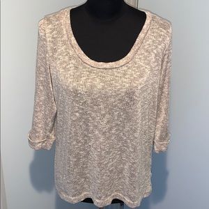 SPARKLE&FADE scoop neck lightweight sweater